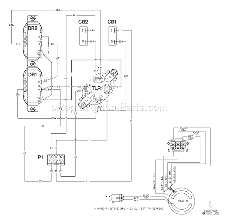 Page E Diagram and Parts List for 1892-0  Briggs and Stratton Generator